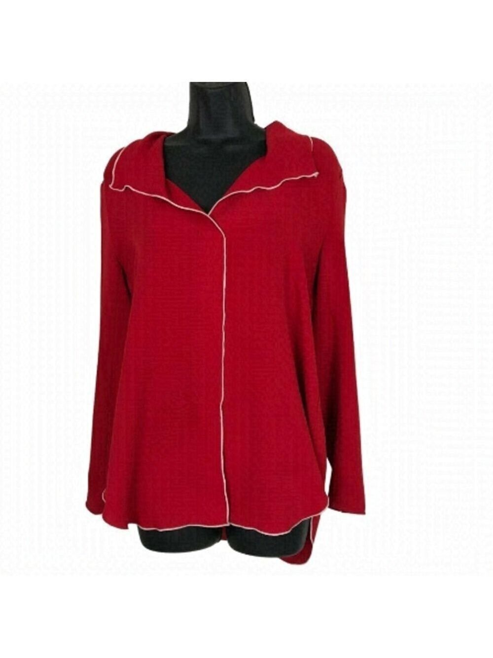 Babaton Bright Red Rena Blouse Size S